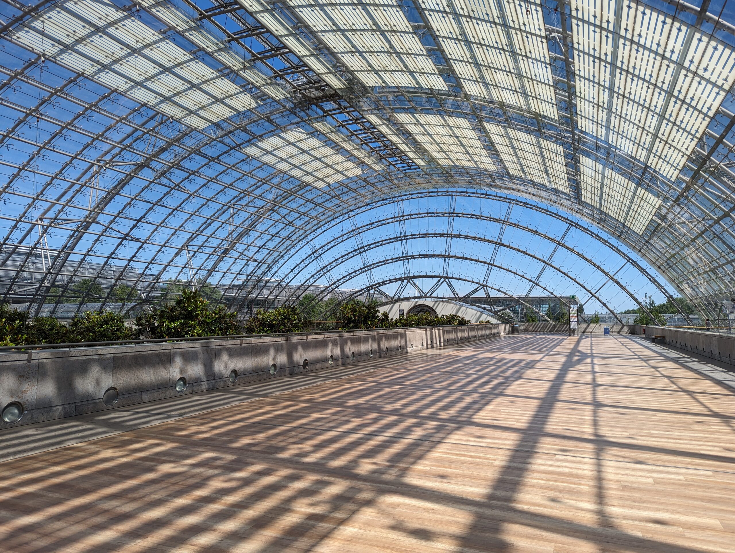 Picture of the glass hall of Leipzig Messe
